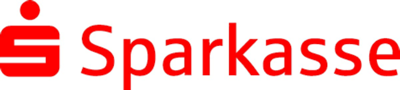 Rotes Sparkasse-Logo mit stilisiertem "S" und dem Wort "Sparkasse" daneben.