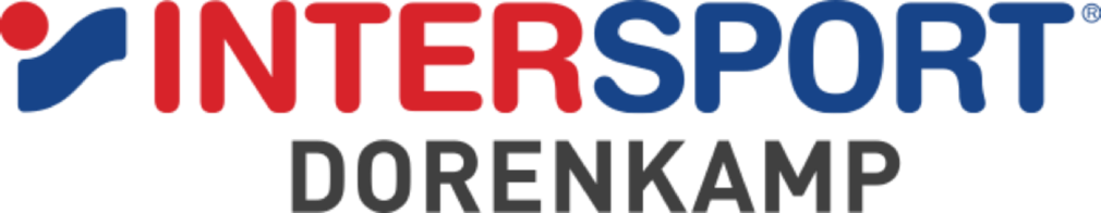 Logo mit dem Text "INTERSPORT DORENKAMP" in blauer und roter Schrift.